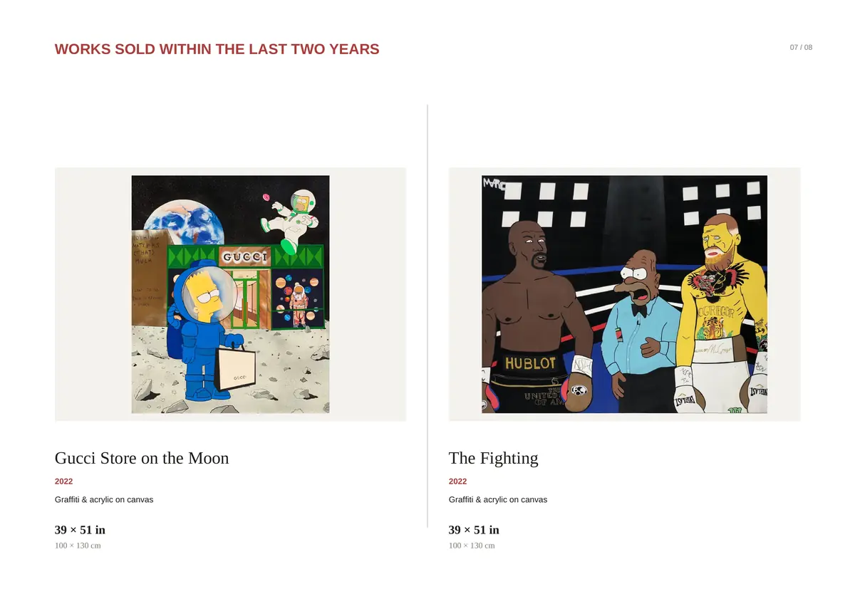 Page 21 of 23 — Works sold within the last two years